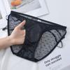 Pacote Combinado de Calcinhas Pretas Sexy de Renda Transparente para Mulheres, Cuecas Femininas Transparentes Vazadas de Alta Elasticidade