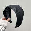Diadema de Punto de Estilo Coreano de Otoño Moderna y Cool para Mujer, Estilo Fitness, Diadema de Canalé Ensanchada, Sombrero de Alta Gama
