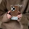 Adecuado para Funda de Teléfono Huawei Pura80 de Cuadros Azules y Marrones con Lunares, Alto Valor Estético, Linda Funda Huawei Pura70Pro