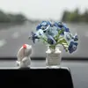 Adornos Creativos para Coche, Lindo Conejo Flor Perfumada para Coche, Mesa de Control Central de Pantalla, Decoración Interior de Coche, Objetos Divertidos, Diosa Popular de Internet