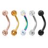 Taladro Shambhala para uñas de cejas transfronterizo, anillo universal para el pecho, anillo de plátano, varilla de acero inoxidable, joyería de perforación al por mayor