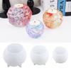Molde de silicona para espejo con forma de gota de cristal, resina epoxi, bola de hielo, esfera irregular, portavelas, Ruihe