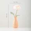 Shumen Escandinavo Simple Cerámica Florero de Flores Secas Flor Artificial Arreglo de Flores de Seda Lujo Ligero Adornos Decorativos de Gama Alta