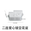 Zongbo Silicone DIY Gesso de Aromaterapia Recorte Coração Vaso de Flores Molde de Silicone Arranjo de Flores Cesta de Flores Enfeites Molde de Cola