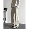 Novas calças casuais finas masculinas, perna reta, seda gelada, verão, soltas, pretas, marca moderna, micro 2026, calças flare