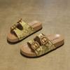 Sandálias Birkenstock de Sola Grossa para Verão Feminino 2025 Novo Super Quente com Saia Slip-On Sandálias de Praia de Sola Macia