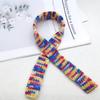 Bufanda pequeña tejida a mano con colores contrastantes, nueva, de 24 años, con dopamina, a juego, DIY