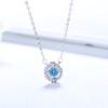Accesorio Más Vendido Collar Corazón Palpitante para Mujer, Joyería Simple de Plata S925, Colgante Redondo Dinámico, Cadena Súper Brillante para Clavícula