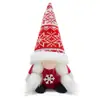 Enfeites de Boneca de Natal Floco de Neve de Natal Boneca Sem Rosto de Tricô Boneco Anão Rudolph Decorações