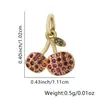 Colgante Pequeño de Paleta de Fruta Colgante de Fresa Micro Ajuste Colgante de Circonita Colgante de Pulsera Colgante de Collar Accesorios