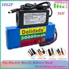 Paquete de baterías 10S2P36V30ah batería de iones de litio 186500 500W para motocicleta scooter de alta potencia