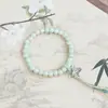 Pulsera de Cerámica de Jingdezhen, Regalo de Estilo Chino Tradicional, Tejida a Mano, Fresca y Versátil para Niñas, Nueva Pulsera de Hilo de Cerámica Estilo Chino