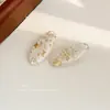 Pinza para Flequillo de Acrílico Estilo Japonés para Niñas, Linda Pinza de Pato Geométrica Ovalada Irregular de Colores Dopamina
