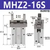 Cilindro de Dedos Hfz/Mhzl2/Mhz2-6-10-16-20-25-32D Pinza Paralela Neumática