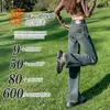 Jeans Retro de Pierna Ancha Estrecha para Mujer Verano 2025 Nuevos Pantalones Rectos de Cintura Alta Color Gris Cemento Bordados de Largo Completo