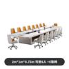 Mesa de conferencias con pintura para hornear, mesa larga, muebles modernos sencillos, mesa de negociación blanca, mesa de oficina mediana y grande, combinación de mesa y silla para sala de conferencias