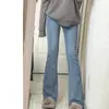 Calça Jeans Flare para Mulheres com Corpo Formato Pera Preto, Forrada com Lã para o Inverno, Tamanho Plus, Elástica, Modeladora, Calça Boca de Sino