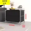 Estantería de suelo minimalista negra estilo japonés con puerta abatible para revistas, estante de exhibición nórdico, estante para sala de estar Bauhaus