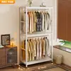 Perchero combinado de armario abierto, uso doméstico de metal con cajones, perchero colgante para vestidor, perchero de pie para vestidor