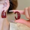 Pendientes de plata con forma de corazón de Ankora, estilo retro de Hong Kong, de estilo nicho, de lujo y de alta gama.