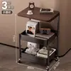 Carrito Móvil de Pie para Uso Doméstico Estante Multicapa Móvil Almacenamiento de Baño Estantería Plegable Móvil Estante de Almacenamiento Móvil para Snacks