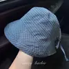 Chapéu de Pescador Xadrez Estilo Coreano para Mulheres, Chapéu Balde para Proteção Solar de Verão, Versátil, Afina o Rosto, com Laço, Chapéu Dobrável