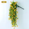 45 Malha Eucalipto Artificial Violeta Pendente de Parede Flor de Eucalipto Flor Artificial Layout de Cena Casamento Pendente de Parede Decoração de Rattan
