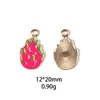 Colgantes Serie Frutas de Verano Fresa Manzana Plátano Accesorios de Joyería DIY de Aleación Colgante de Llavero Transfronterizo