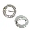 Botones Redondos Pequeños Tachonados con Diamantes Estilo Lujo Ligero, Botones Decorativos Cosidos a Mano para Cárdigan de Punto Estilo Chanel, Botones Metálicos para Camisa