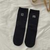 Calcetines de Invierno y Otoño Estilo Ab con Tacón de Dibujos Animados con Letras de Cachorro Hasta la Pantorrilla Estilo Preppy Lindos Versátiles Ins Calcetines de Algodón Puro
