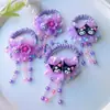 Goma Elástica Infantil Kuromi Melody Flor Banda para el Cabello Linda Princesa Alta Elasticidad Borla para el Cabello Anillo para el Cabello Accesorios para el Cabello