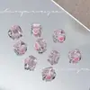 Boutique k9 pilha de cristal diamante rocha açúcar pombo ovo diamante líquido geleira vermelha transparente rosa rosa unhas jóias atacado