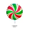Roda de Vento de Natal Redonda Transfronteiriça Pirulito 17 polegadas Pirulito Bola Roda de Vento Balão Roda de Vento Fosca