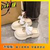 Zapatos de Exterior Cerrados de Plataforma con Suela Gruesa Dulces Casuales para Mujer 2025 Nuevo Estilo Verano Sandalias con Lazos Estilo Chanel para Mujer
