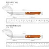 Cuchillo y Tenedor de Acero Inoxidable Cubiertos Occidentales Cuchillo y Tenedor para Bistec Juego de Cucharas para Sopa con Mango de Madera Juego de Cinco Piezas Producto de Venta Caliente Transfronterizo