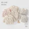 Jaqueta Meio-Costas para Bebê Recém-Nascido, Roupa Íntima Quente de Algodão, Algodão Puro 120g, Top de Bebê Estilo Monge Fino de Algodão para Outono e Inverno
