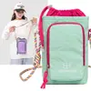 Bolso Pequeño de Hombro Multiusos, Ligero, Repelente al Agua, Tonos Morados, para Parejas, Viajes al Aire Libre, Portabotellas de Agua Manos Libres