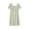 Vestido Estilo Francés Cuello Cuadrado Ceñido a la Cintura Adelgazante Verano 2026 Ropa para Mujer Tallas Grandes Vestido Serie Mejor Amiga/Hermana 264867