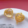 Accesorios de plata antigua 925 chapados en oro incrustados con cristal blanco natural zorro de nueve colas cuentas de amor binaurales accesorios para pulsera DIY