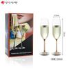 Formulate copa de champán copa de vino tinto de cristal caja de regalo un par amor copa de vino espumoso boda creativa