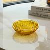 Borda de prata Ripple Fruit Plate Household Living Room Plate Prato de frutas Phnom Penh Bolo de sobremesa transparente Osso cuspindo talheres