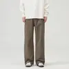 2026 Nuevos Jeans Retro Americanos Color Marrón Maillard para Hombres y Mujeres, Corte Limpio Moderno Holgado Pantalones Ligeramente Acampanados