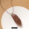 Colgante de Bellota de Fruta de Planta Estilo Bosque Cadena Larga Simple para Suéter Collar Tejido Retro Literario de Nicho Accesorio para Mujer