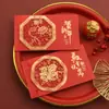 Cartão de Ano Novo Baomei Feliz Festival da Primavera Cartão de Saudação Gravado Estilo Chinês Cultura Tradicional Criativo Simples