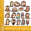 Lontra Linda de Dibujos Animados Goma Suave de PVC Charms para Crocs Animales Pequeños Divertidos Zapatos de Jardín Decoración DIY Hebillas de Zapatos En Stock