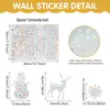 Adesivo Laser de Natal de Inverno Boneco de Neve Floco de Neve Adesivo Eletrostático Rena Adesivo de Janela Decoração de Vidro Adesivo de PVC