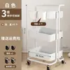 Carrito pequeño, estantería de almacenamiento independiente para uso doméstico, estante de almacenamiento multicapa, móvil con ruedas, estante de almacenamiento para aperitivos, adecuado para dormitorios