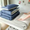 Nuevo Estilo 2025 Algodón Puro Color Sólido Conjunto de Tres Piezas Doble para Estudiantes