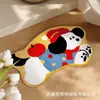 Alfombra de Piso Tipo Cachemir de Dibujos Animados Amigable con la Piel, Alfombrilla Antideslizante para Bañera de Animales Lindos, Alfombrilla para Pies Absorbente de Agua y Resistente al Frío para Baño de Fácil Cuidado