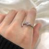Anel de prata esterlina s925 Feminino Clássico 6 garras Diamante de alto carbono luxo leve micro-incrustado anel de casamento rede Vermelha Âncora fornecedores atacado